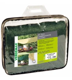Verdemax Coltivazione E Cura|Kit telo ombreggiante quadro verde scuro 3,6x3,6x3,6 m