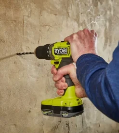 Ryobi Trapani E Avvitatori|Kit trapano a percussione brushless e compressore portatile - con 2 batterie 18v 2ah