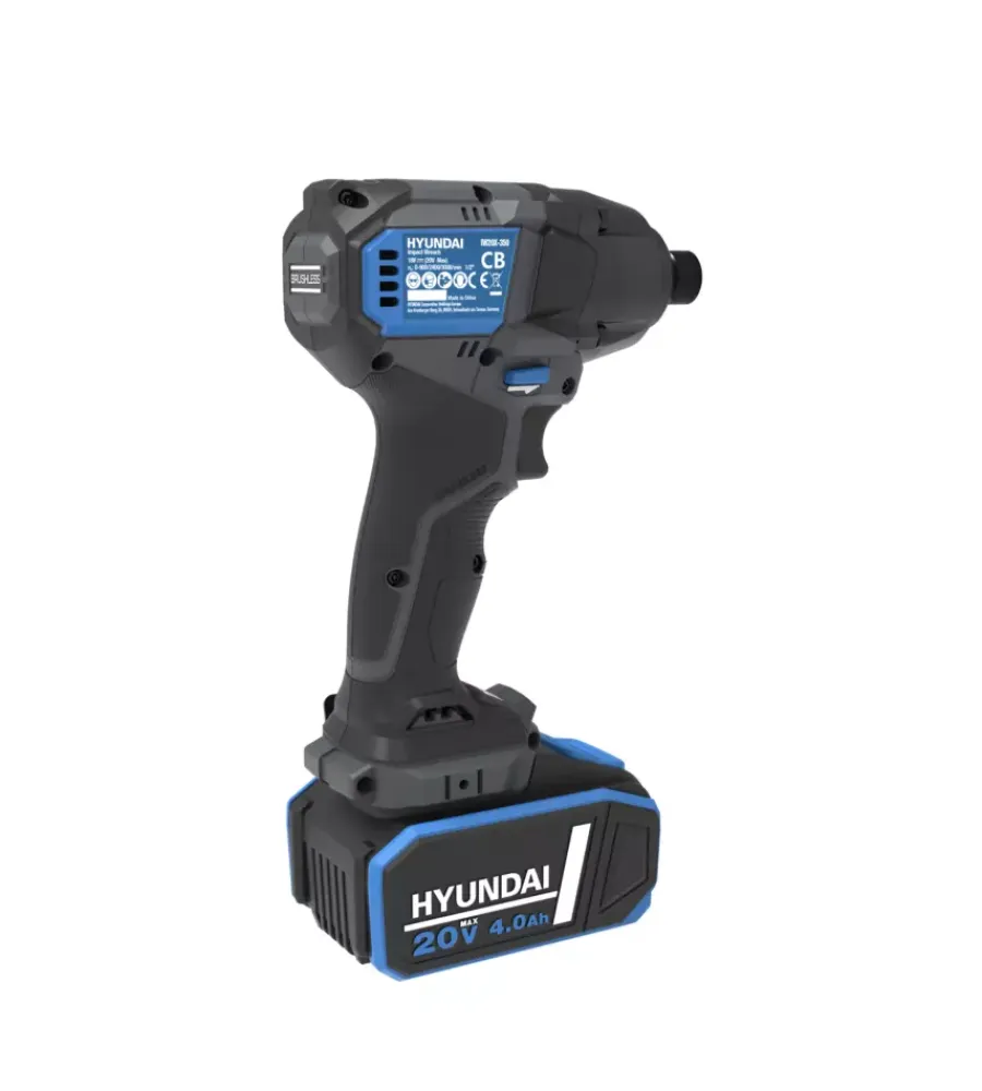 Trapani E Avvitatori-Hyundai Kit trapano a percussione e avvitatore a batteria 2 batterie 20v 2ah e caricabatterie - cod. 25850