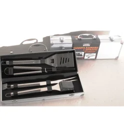 Best Kit valigetta con 4 attrezzi per barbecue in acciaio Barbecue