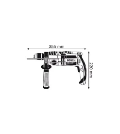 Trapani E Avvitatori-Bosch Kit valigetta trapano a percussione elettrico 