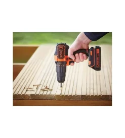 Trapani E Avvitatori-Black+Decker Kit valigetta trapano avvitatore a batteria "bdcdc18k-qw" 18v 1,5ah