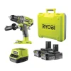 Online Kit valigetta trapano avvitatore a percussione a batteria "r18pd7-220b" 2 batterie 18v 2ah Trapani E Avvitatori