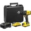 Stanley Fatmax Trapani E Avvitatori|Kit valigetta trapano avvitatore a percussione a batteria "sfmcd711d22-qw" 2 batterie 18v 2ah