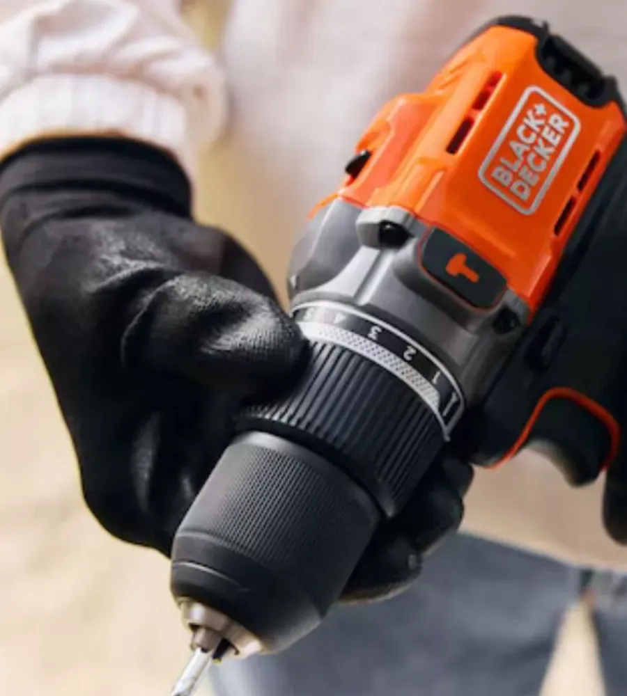 Black+Decker Trapani E Avvitatori|Kit valigetta trapano avvitatore a percussione a batteria "bcd383d2xk-qw" 2 batterie 18v