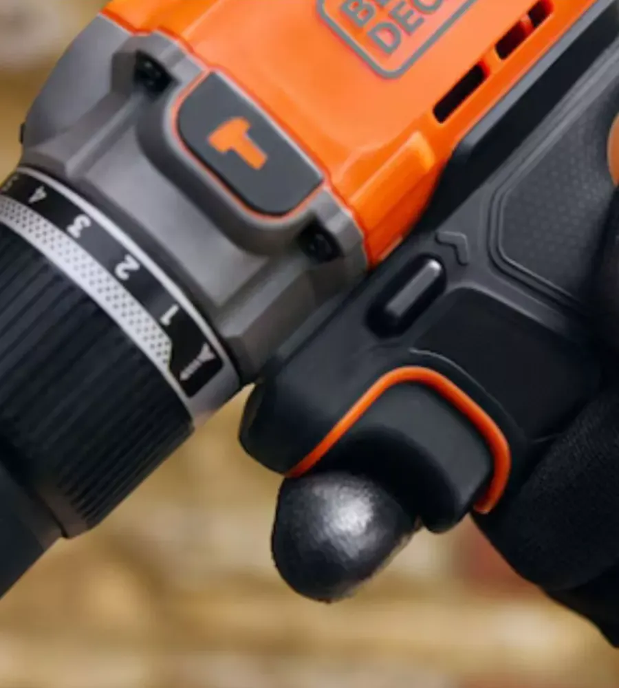 Black+Decker Trapani E Avvitatori|Kit valigetta trapano avvitatore a percussione a batteria "bcd383d2xk-qw" 2 batterie 18v
