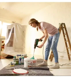 Trapani E Avvitatori-Bosch Kit valigetta trapano battente a percussione elettrico 