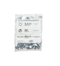 Sistemi Di Fissaggio|Kit viti testa esagonale m8 x 16 + dadi + rondelle - 200 pz.