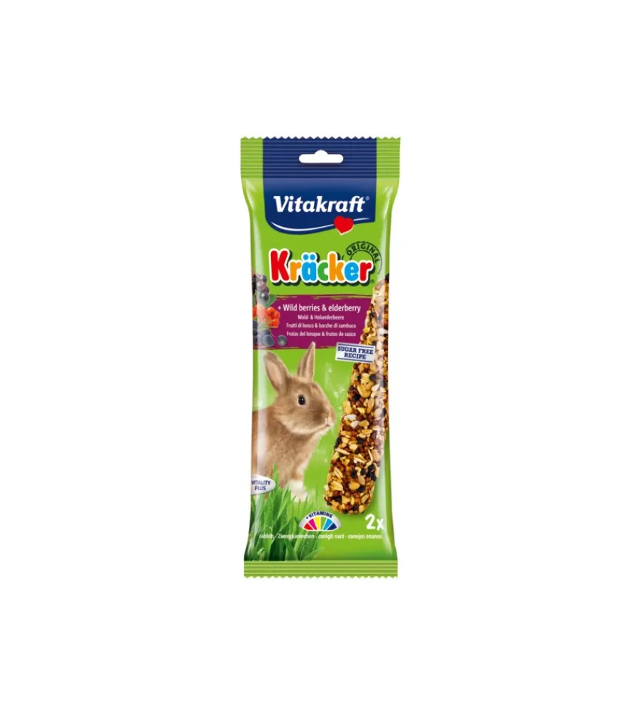 Alimento Per Roditori-Vitakraft Kracker conigli frutti di bosco