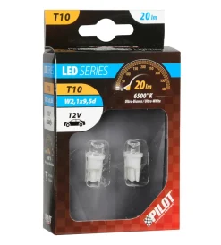 Online Lampada 1 led colour-led wide 12v - (t10) - w2,1x9,5d - 2 pz  - d/blister - bianco  58146 Elettrico