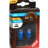 Clearance Lampada 1 led colour-led wide 12v - (t10) - w2,1x9,5d - 2 pz  - scatola - blu  58145 Elettrico