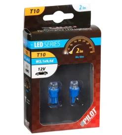 Clearance Lampada 1 led colour-led wide 12v - (t10) - w2,1x9,5d - 2 pz - scatola - blu 58145 Elettrico