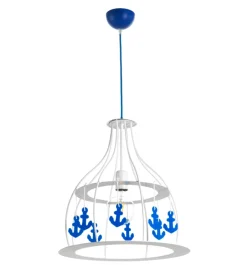 Best Lampada a sospensione "ancorina" bianca e blu, e27 Illuminazione Per Interno