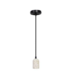 Illuminazione Per Interno- Lampada a sospensione cemento bianca 1,5 mt, e27