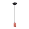 Illuminazione Per Interno- Lampada a sospensione cemento rossa 1,5 mt, e27