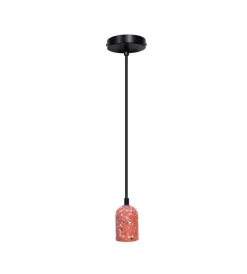 Illuminazione Per Interno- Lampada a sospensione cemento rossa 1,5 mt, e27