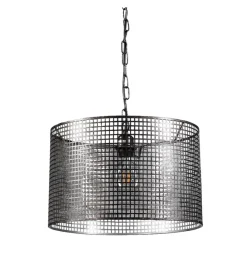 Onli Illuminazione Per Interno|Lampada a sospensione "flam" in metallo grigio, e27