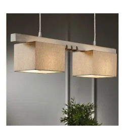 Onli Illuminazione Per Interno|Lampada a sospensione "gea" legno e corda, e27