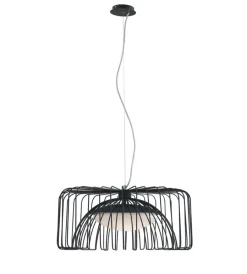 Illuminazione Per Interno- Lampada a sospensione led "cougar" nera, ø50 cm