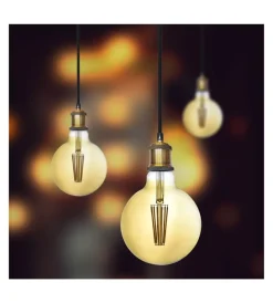 Illuminazione Per Interno- Lampada a sospensione "pendel" ottone 1,5 mt, e27