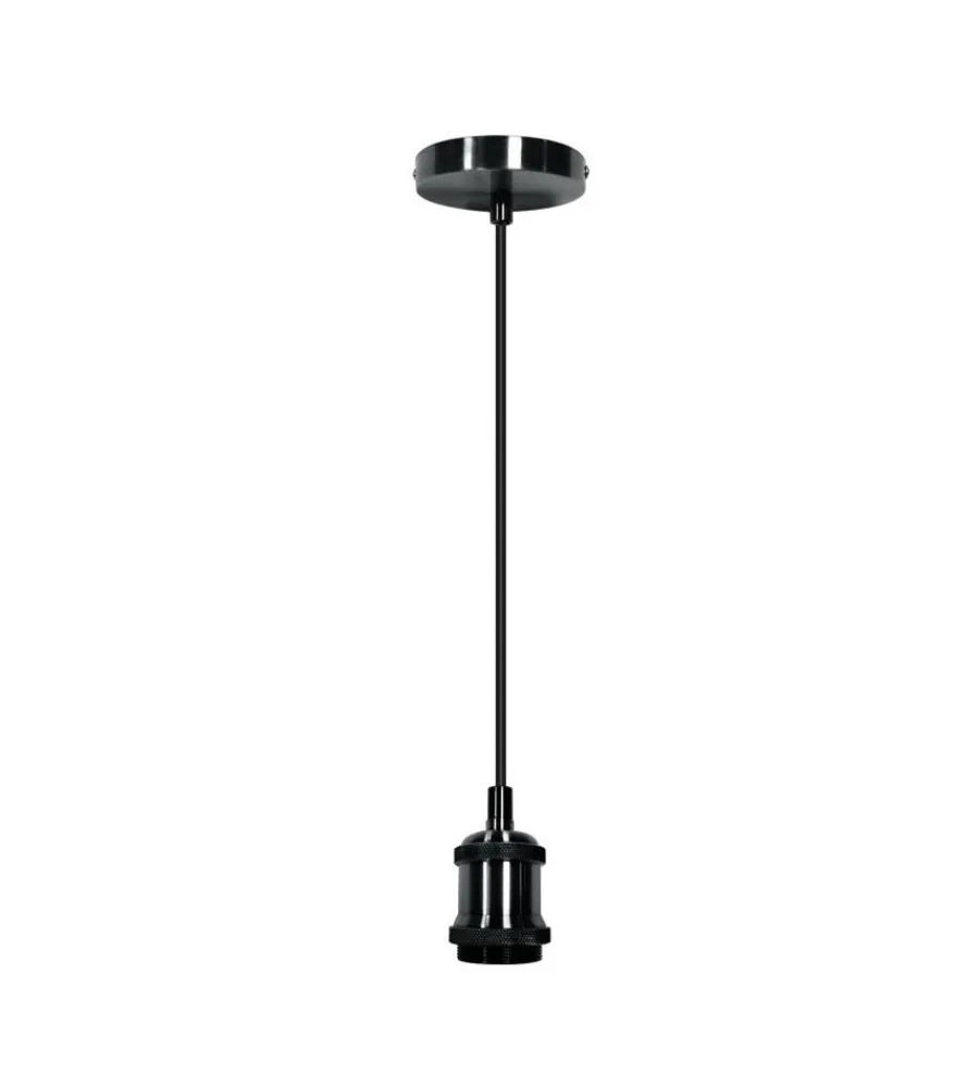 Illuminazione Per Interno- Lampada a sospensione "pendel" nero 1,5 mt, e27
