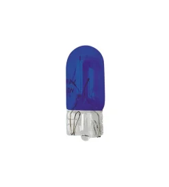 Hot da con zoccolo vetro - (w5w) - 5w - w2,1x9,5d - 2 pz  - d/blister - blu  58360 Elettrico