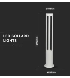 Best Lampada da esterno colore bianco con altezza 80 cm, 10 w 3000 k Illuminazione Per Esterno