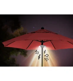 Illuminazione Per Esterno-EuroGarden Lampada da ombrellone con speaker e bluetooth