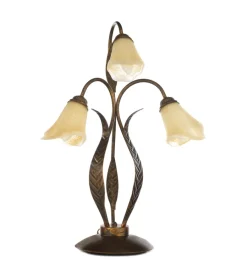 Clearance Lampada da tavolo 3 luci "alga" bronzo e14 Illuminazione Per Interno