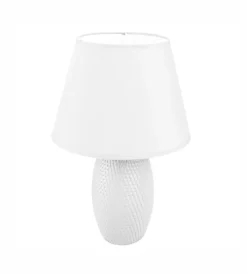 Sale Lampada da tavolo "cottage" in ceramica bianca e14 Illuminazione Per Interno