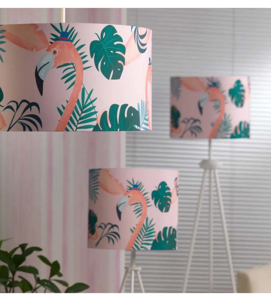 New Lampada da tavolo "flamingo" rosa e bianco, e14 Illuminazione Per Interno
