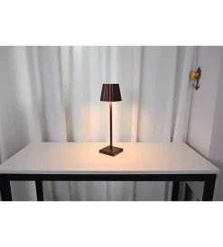 Illuminazione Per Esterno|Lampada da tavolo led ricaricabile essenza ruggine 3,5w