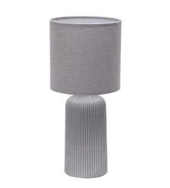 Onli Illuminazione Per Interno|Lampada da tavolo grande "shelly" grigio e14