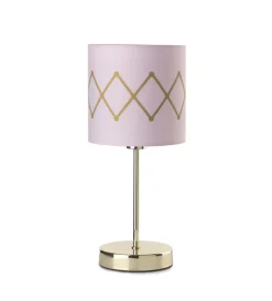 Onli Illuminazione Per Interno|Lampada da tavolo "rosita" oro e rosa, e14