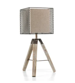 Clearance Lampada da tavolo "zazu" in legno e metallo, e27 Illuminazione Per Interno