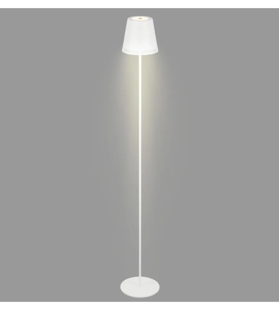 Sale Lampada da terra led ricaricabile e regolabile in altezza bianca, 400 lumen Illuminazione Per Esterno
