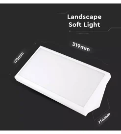 Illuminazione Per Esterno|Lampada led da esterno a muro angolare bianco, 20 w 4200 k