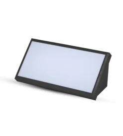 Illuminazione Per Esterno|Lampada led da esterno a muro angolare nero, 20 w 3000 k