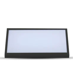 Illuminazione Per Esterno|Lampada led da esterno a muro angolare nero, 20 w 3000 k