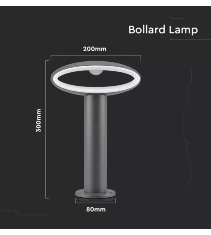 Illuminazione Per Esterno|Lampada led da giardino grigia 4000k, 9w