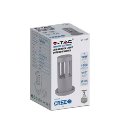 Illuminazione Per Esterno|Lampada led da terra da esterno vtac grigio 3000k