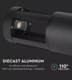 Illuminazione Per Esterno|Lampada led da terra da esterno vtac nero 6400k