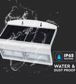 Illuminazione Per Esterno|Lampada led solare a muro da esterno vtac bianco 4000k