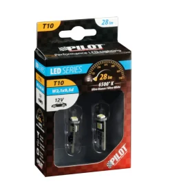 Elettrico- Lampada 12v hyper-led 9 - 3 smd x 3 chips - (t10) - trifocus - w2,1x9,5d - 2 pz 58462