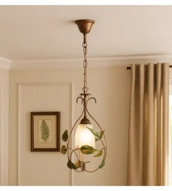 Onli Illuminazione Per Interno|Lampadario 1 luce "arpa" bronzo e27