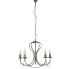 Onli Illuminazione Per Interno|Lampadario 5 luci "candela" in metallo bronzo, e14