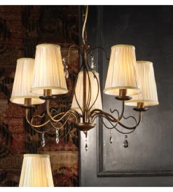 Sale Lampadario 5 luci "delia" bronzo e14 Illuminazione Per Interno