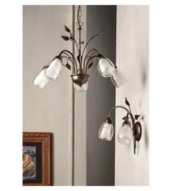 Illuminazione Per Interno-Onli Lampadario 5 luci "liliana" bronzo e14