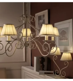 Onli Illuminazione Per Interno|Lampadario 5 luci "vivienne" bianco e14