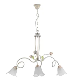Discount Lampadario 3 luci "wilma" bianco e14 Illuminazione Per Interno